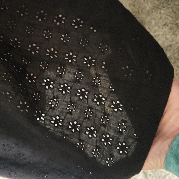 exhilaration Black Eyelet Lined SZ L Dress - Picture 5 of 9